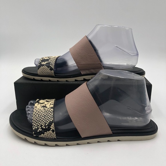 Sorel Ella II Slide Sandals Women's 8 Mauve Pink Leather Slip On Comfort Shoes - Picture 3 of 16